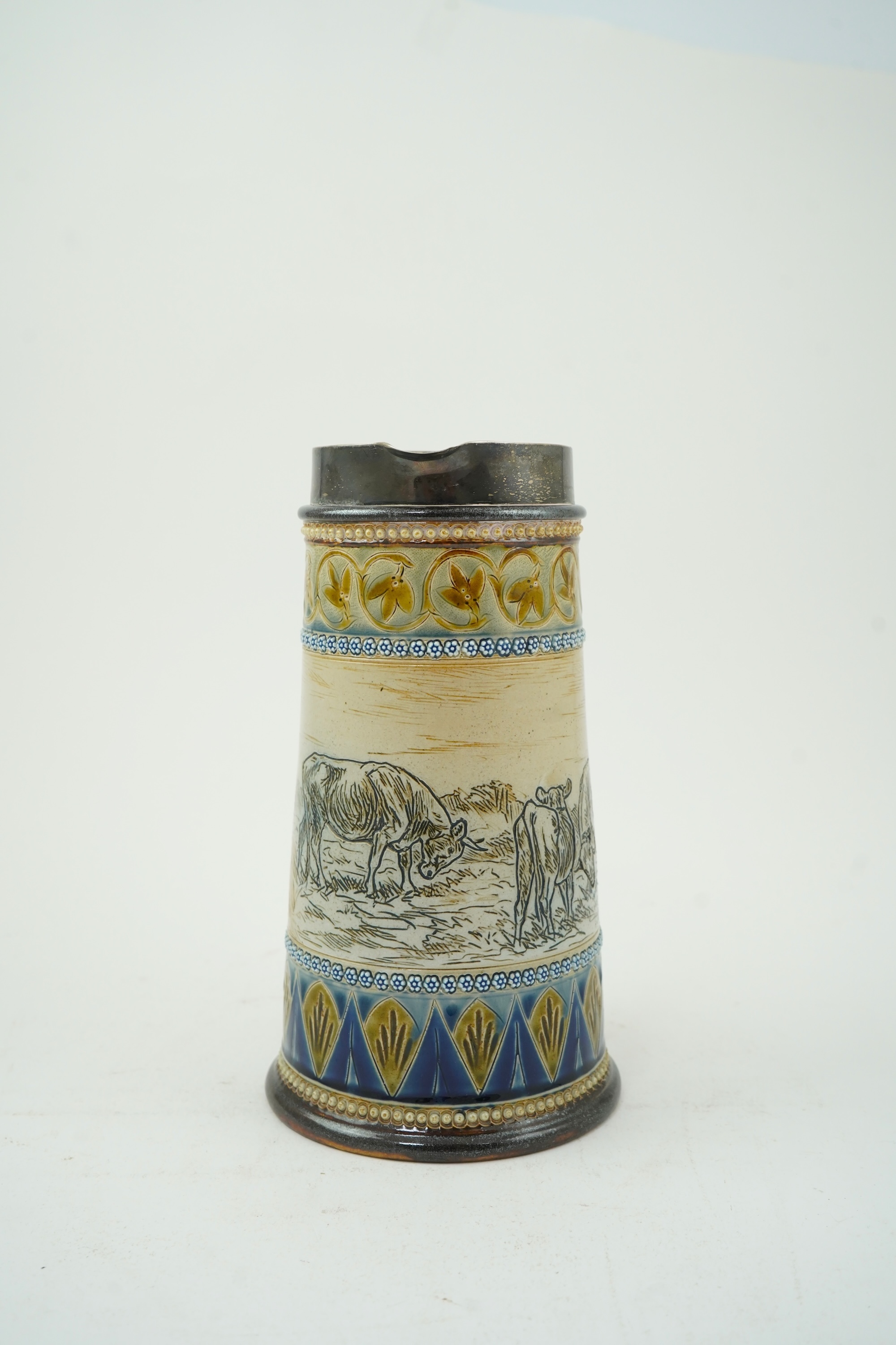 Hannah Barlow for Doulton Lambeth: A stoneware lemonade jug